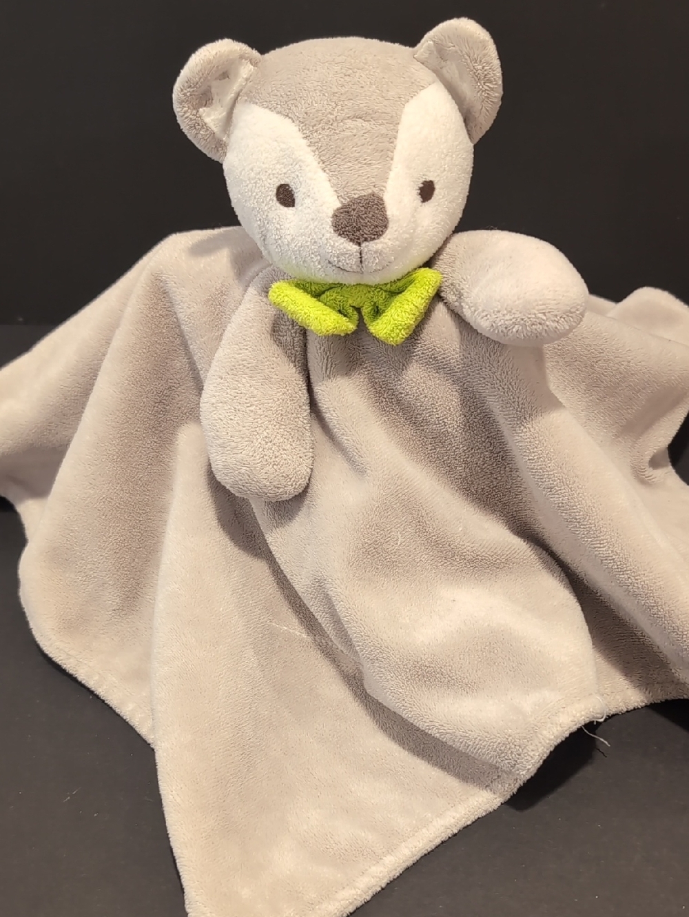 Honey Bunny Grey Fox Security Blanket Lovey